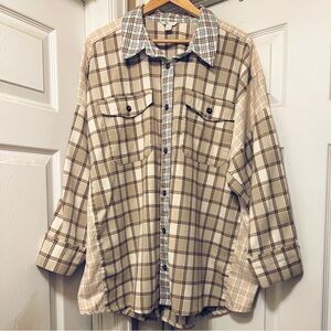 CATO multi plaid buttondown